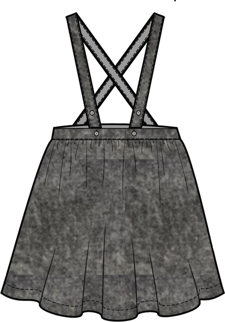 Lil Legs Camp Scouts Collection Girls Denim Suspender Jumper - DSPJ