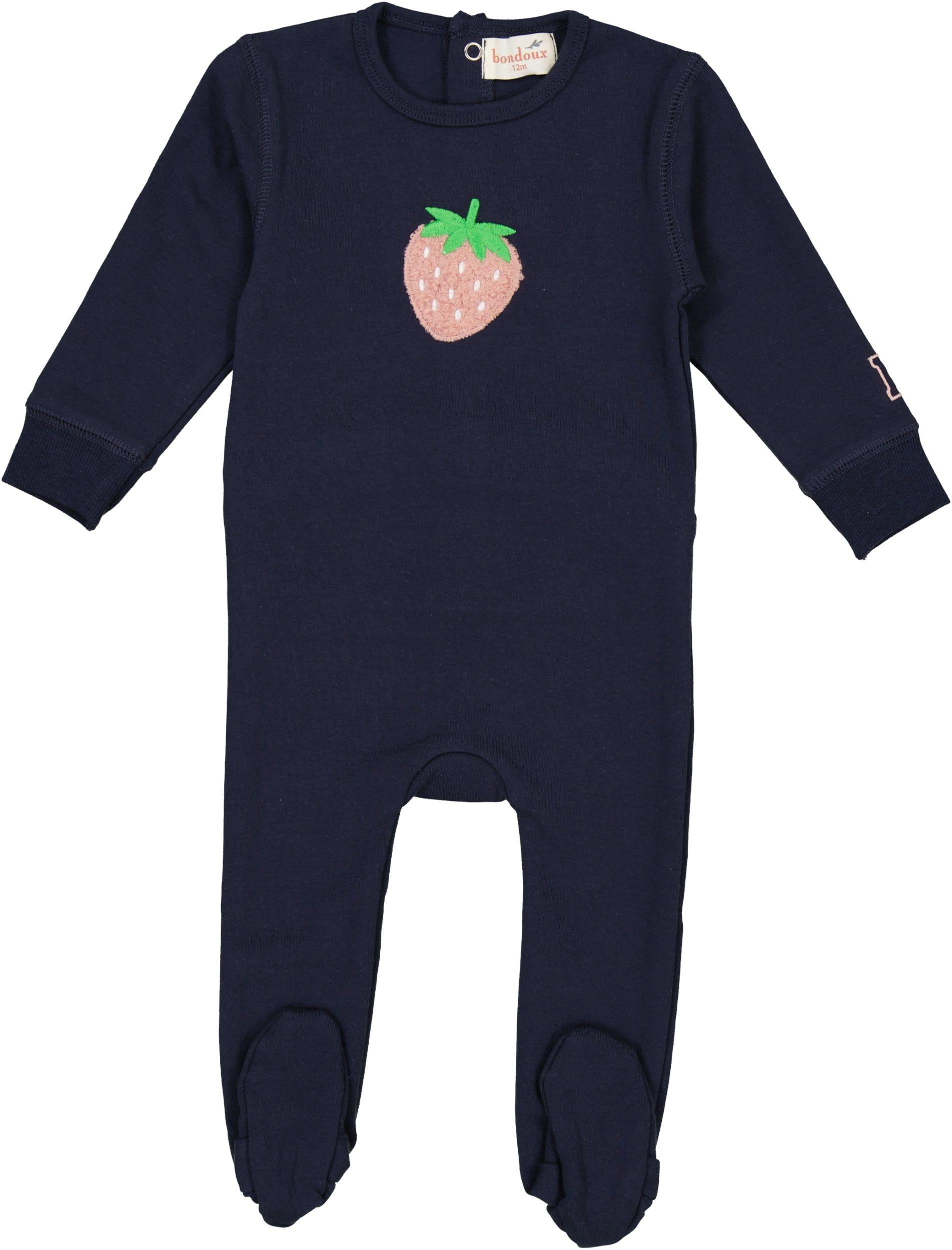 Bondoux Bebe Baby Boys Girls Sherpa Fruit Cotton Footie - W26-465B