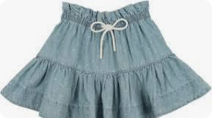 Lil Legs Camp Scouts Collection Girls Denim Gathered Skirt - DGSK