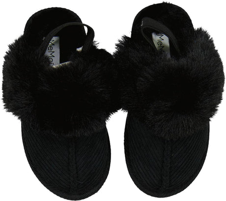 Memoi Corduroy Fluffy Slippers - MKS-0022