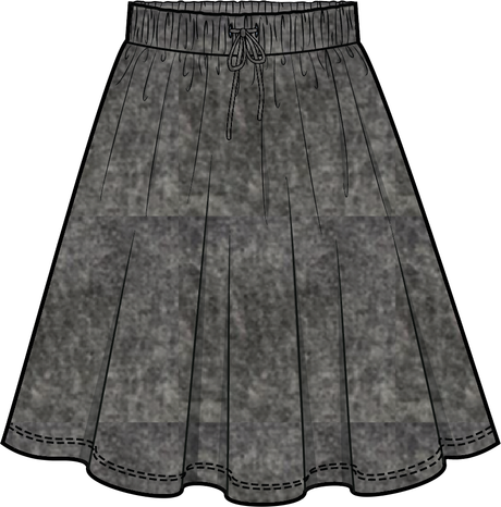 Lil Legs Camp Scouts Collection Girls Denim Drawstring Skirt - DDSKT