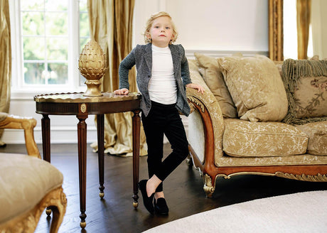 Analogie by Lil Legs Shabbos Collection Boys Velvet Dress Pants - VP