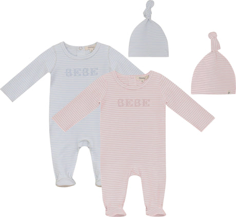 Fragile Baby Boys Girls Striped Cotton Footie - WB6CP7483B
