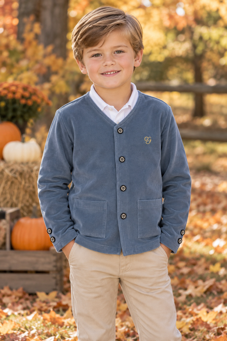 Charlotte & George Boys Velour Blazer - WB6CP7470BJ