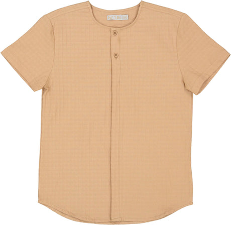 N° 18 Kids Boys Textured Grid Short Sleeve Dress Shirt - SB3CY2017