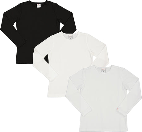 LandsKID Boys Girls Long Sleeve Flat Cotton Modal T-shirt - LK35