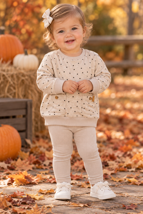 J'taime +1 Baby Girls Polka Dot Outfit - WB6CP7461E