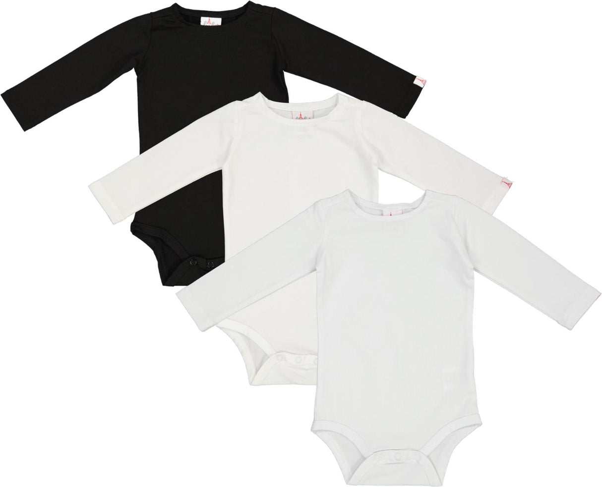 LandsKID Baby Boys Girls Long Sleeve Flat Cotton Modal Bodysuit - LK36
