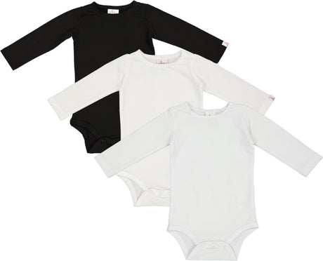 LandsKID Baby Boys Girls Long Sleeve Flat Cotton Modal Bodysuit - LK36
