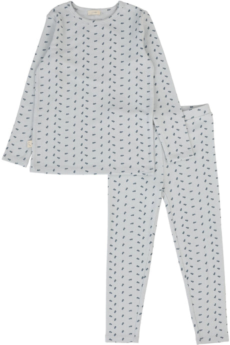 Lil Legs Pitter Patter Collection Boys Girls Cotton Dainty Print Pajamas Lounge Set - DPLST