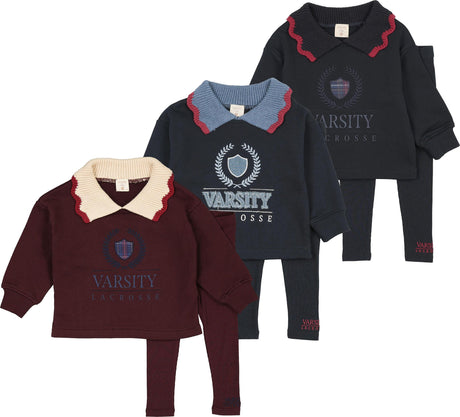 Analogie by Lil Legs Fan Club Collection Baby Girls Sweatshirt Outfit - AF26S520B