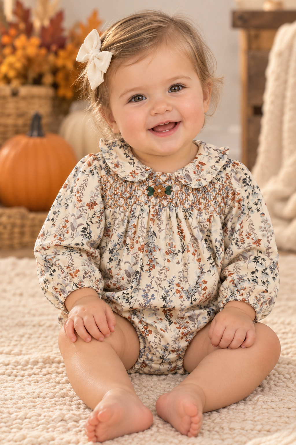 Clo Baby Girls Soft Floral Romper - WB6CP7444O