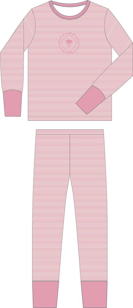 Lil Legs Dressy Loungewear Collection Boys Girls Cotton Striped Pajamas Lounge Set - SFST