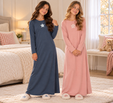 Bonbee Girls Gingham Flower/Star Cotton Nightgown - BWL26040N