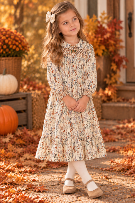 Clo Girls Soft Floral Dress - WB6CP7444D