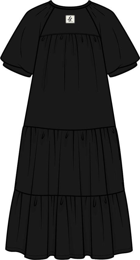 Lil Legs Dressy Loungewear Collection Girls 3/4 Puff Sleeve Maxi Robe  - PSDQ