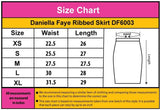Daniella Faye Womens Ribbed Skirt - DF6003