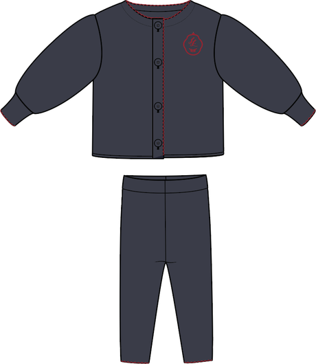 Lil Legs Dressy Loungewear Collection Girls Cotton Shabbos Lounge Set Pajamas - GSLS