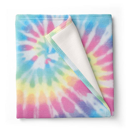 Top Trenz Tie Dye Fuzzy Throw Blanket - BLANK