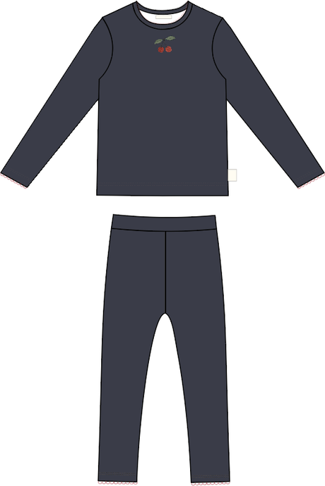 Lil Legs Dressy Loungewear Collection Boys Girls Cotton Embroidered Lounge Set Pajamas - ELST