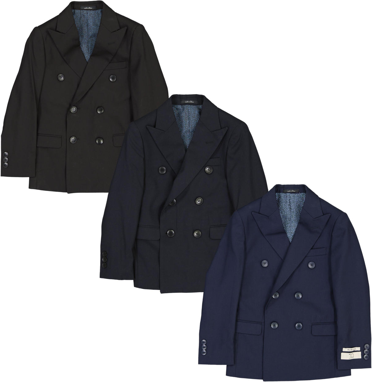 T.O. Collection Boys Double Breasted Blazer Suit Jacket
