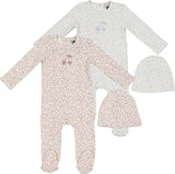 Lux Baby Boys Girls Cotton Leaf & Cherry Print Stretchie - WB4CY2448