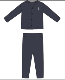 Lil Legs Dressy Loungewear Collection Boys Shabbos Lounge Set Pajamas - BSLST