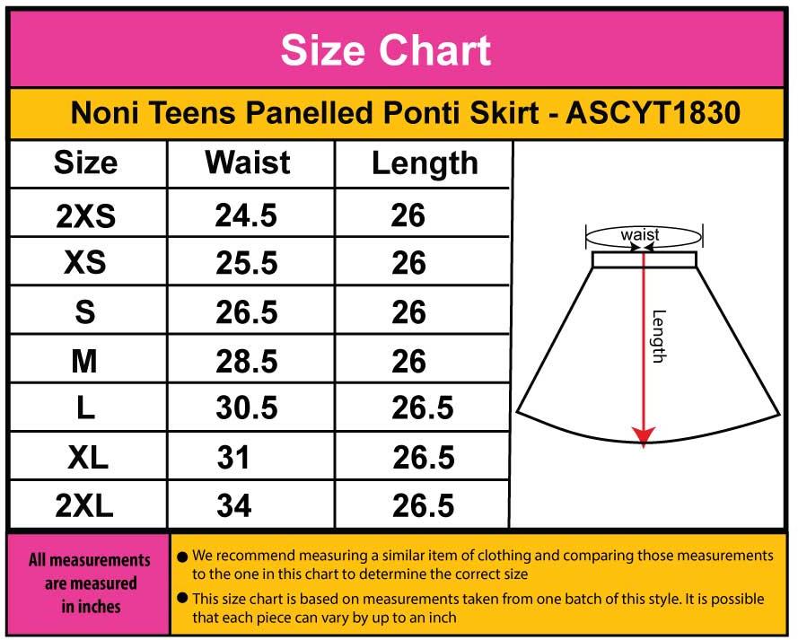 Noni Teens Panelled Ponti Skirt - ASCYT1830