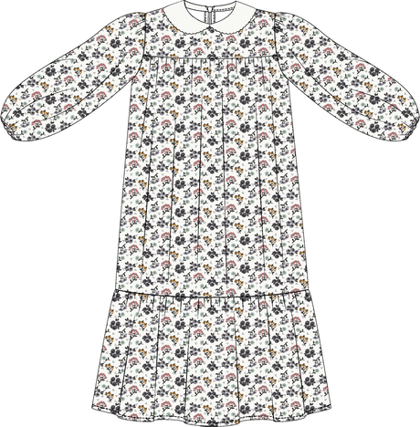 Lil Legs Dressy Loungewear Collection Girls Botanical 3/4 Sleeve Maxi Robe - BTMQ