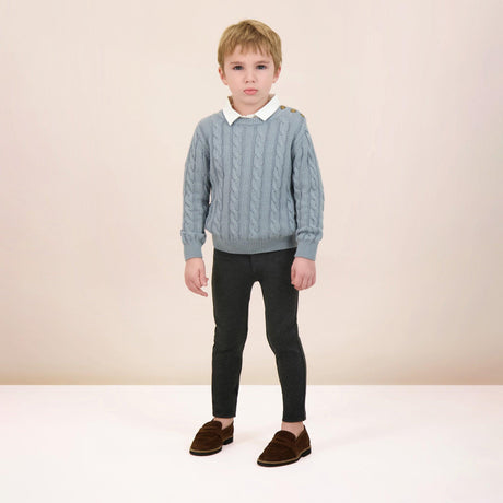 Analogie by Lil Legs Knit Collection Boys Cable Sweater - DCKSW