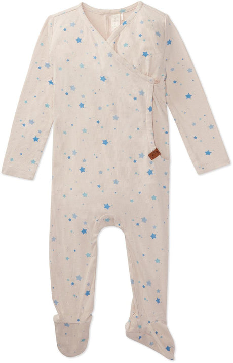 MiniMoi by Memoi Baby Boys Girls Cotton Ribbed Star Footie Stretchie - IAA08682