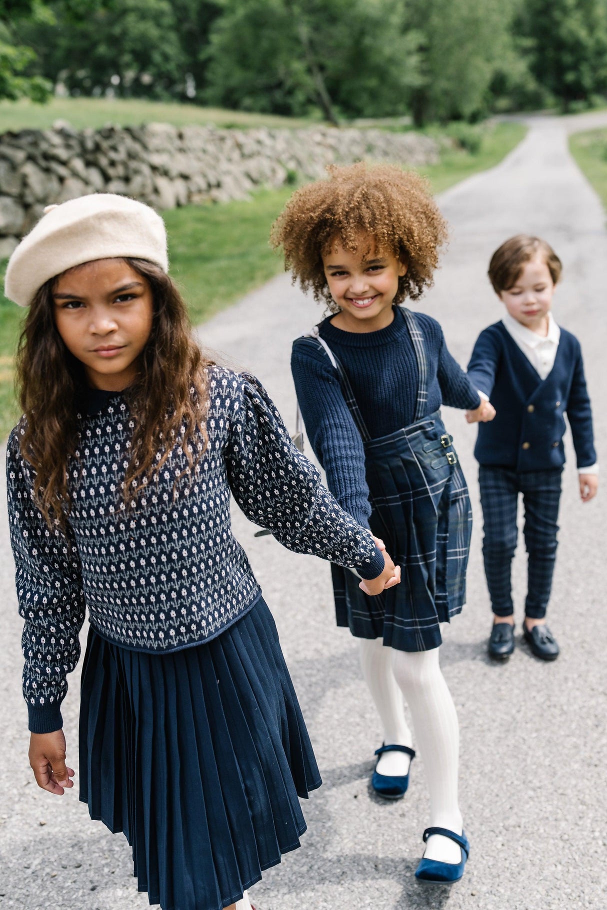 Analogie by Lil Legs Multi Knit Collection Girls Floral Sweater - DFKSW