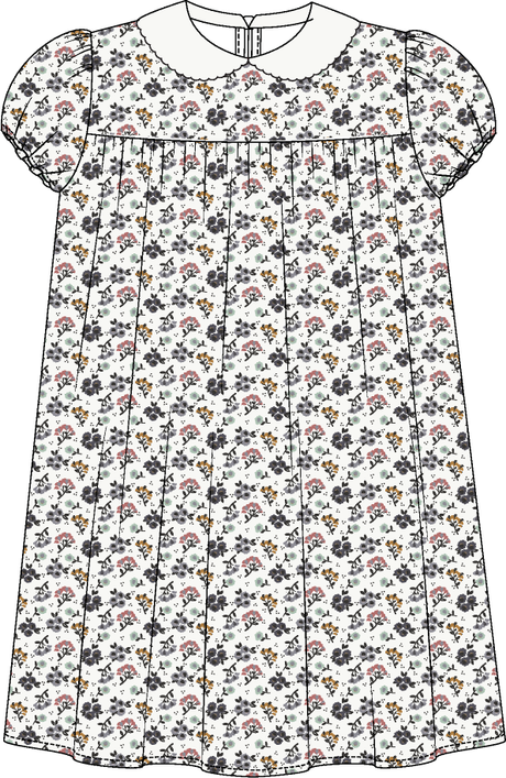 Lil Legs Dressy Loungewear Collection Girls Short Sleeve Botanical Maxi Robe - BTSS