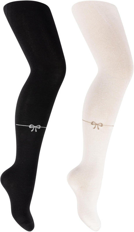 Zubii Girls Suede Bow Cotton Tights - 1107