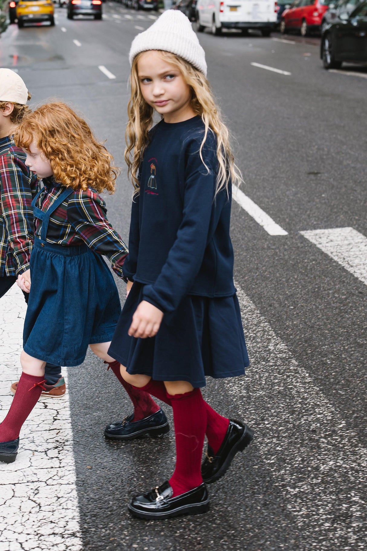 Analogie by Lil Legs Plaid Collection Girls Detail Sweatshirt - PDGS