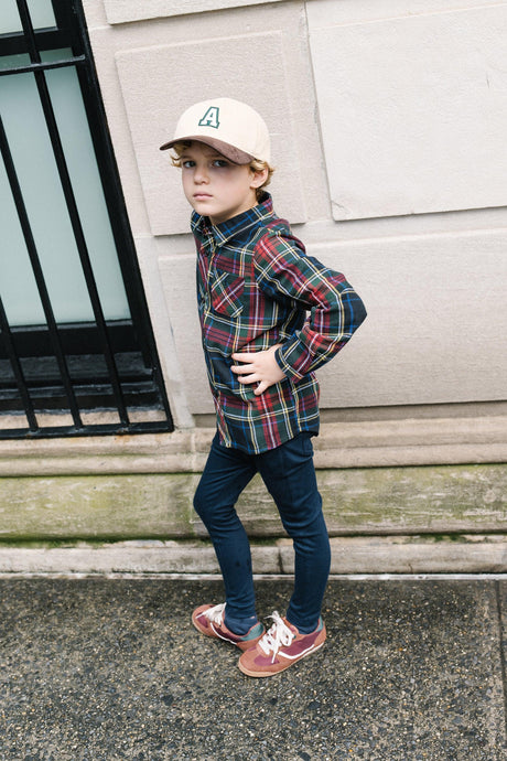 Analogie by Lil Legs Plaid Collection Boys Long Sleeve Shirt - PBS
