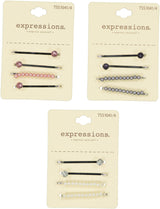 Expressions Pearl & Gemstone Hair Pins 4 Pack - TSS1041