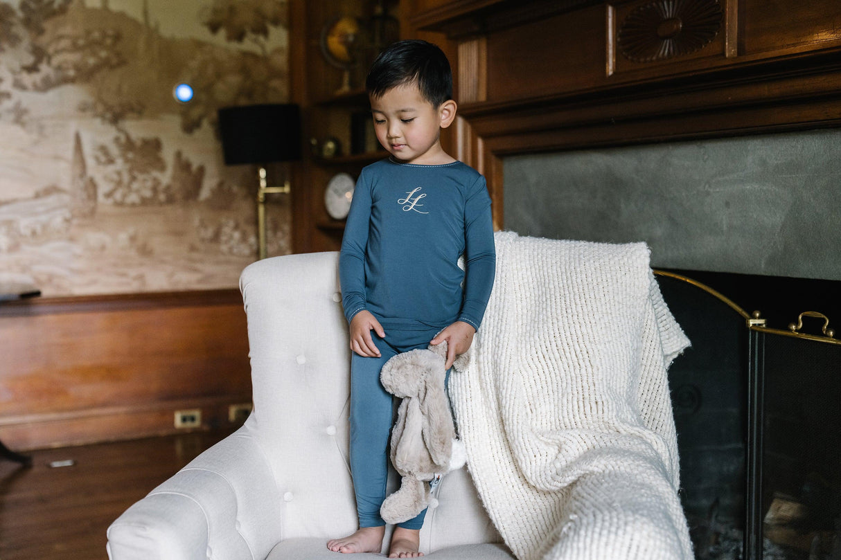 Lil Legs Loungewear Collection Boys Girls Emblem Modal Cotton Pajamas - LBELS