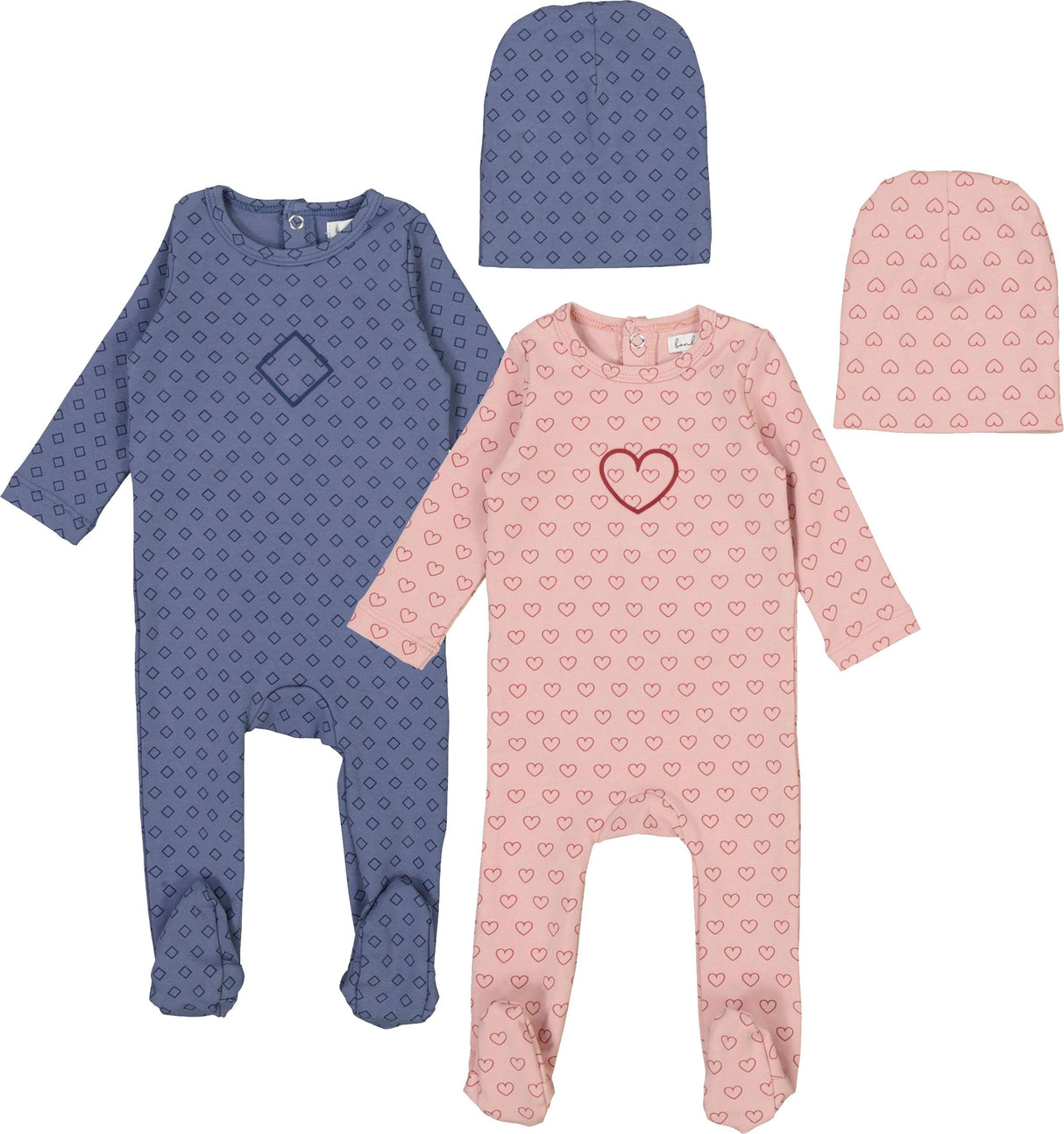 Bonjoy Baby Boys Girls Rubber Detail Cotton Footie - WL26031F