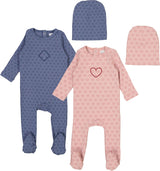 Bonjoy Baby Boys Girls Rubber Detail Cotton Footie - WL26031F