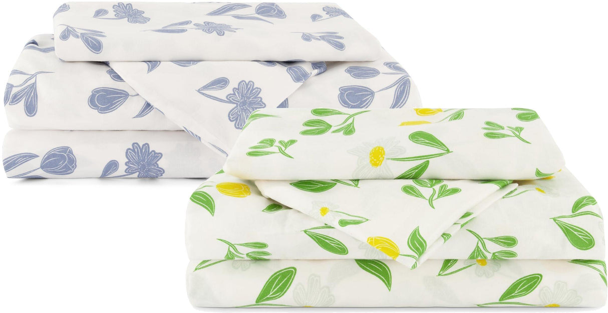 Shinu 4 Piece Cotton Linen Set - Floral