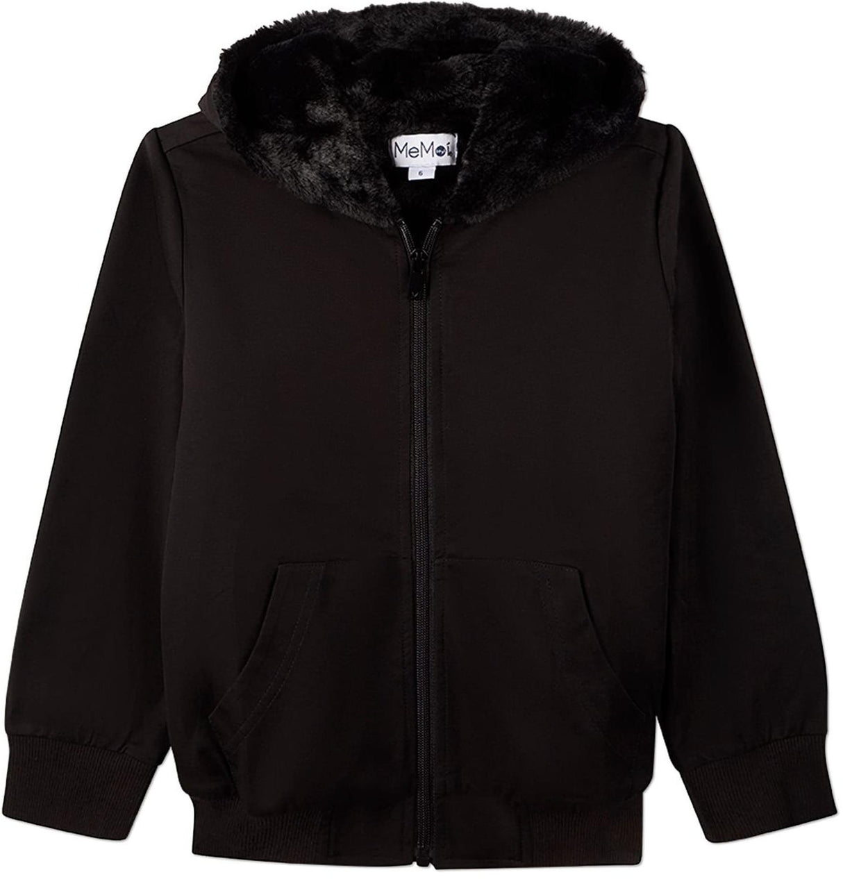 Memoi Boys Girls Faux Fur Zip Up Hoodie - MBJ-005