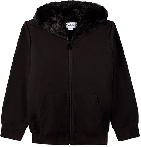 Memoi Boys Girls Faux Fur Zip Up Hoodie - MBJ-005