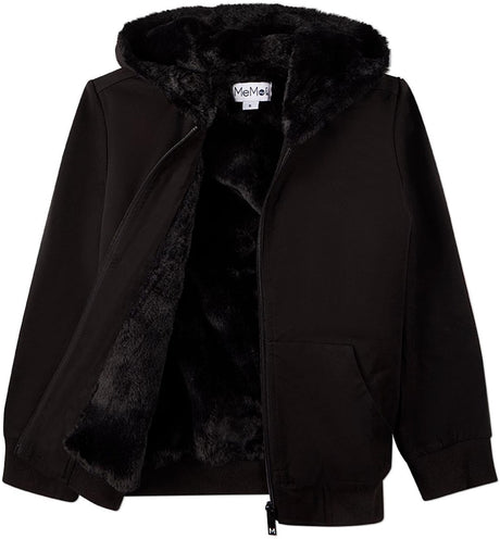 Memoi Boys Girls Faux Fur Zip Up Hoodie - MBJ-005