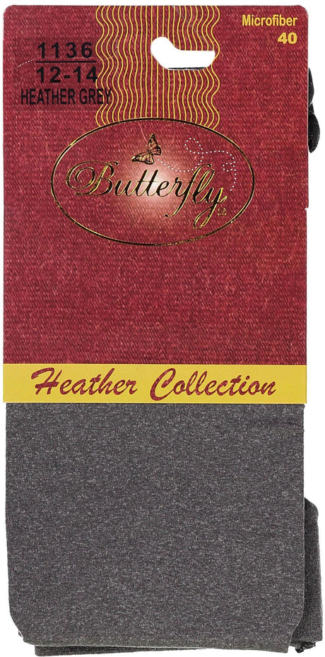 Butterfly Girls Heather Collection Microfiber 40 Opaque Tights - 1136