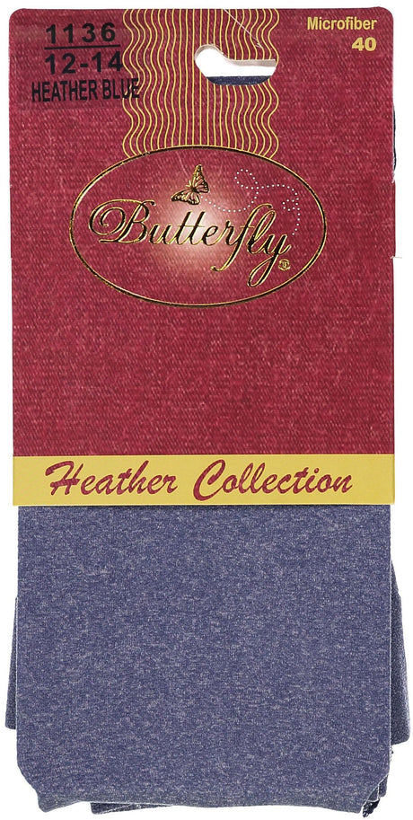 Butterfly Girls Heather Collection Microfiber 40 Opaque Tights - 1136