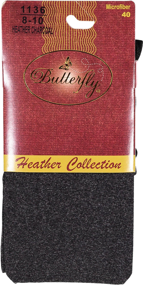 Butterfly Girls Heather Collection Microfiber 40 Opaque Tights - 1136