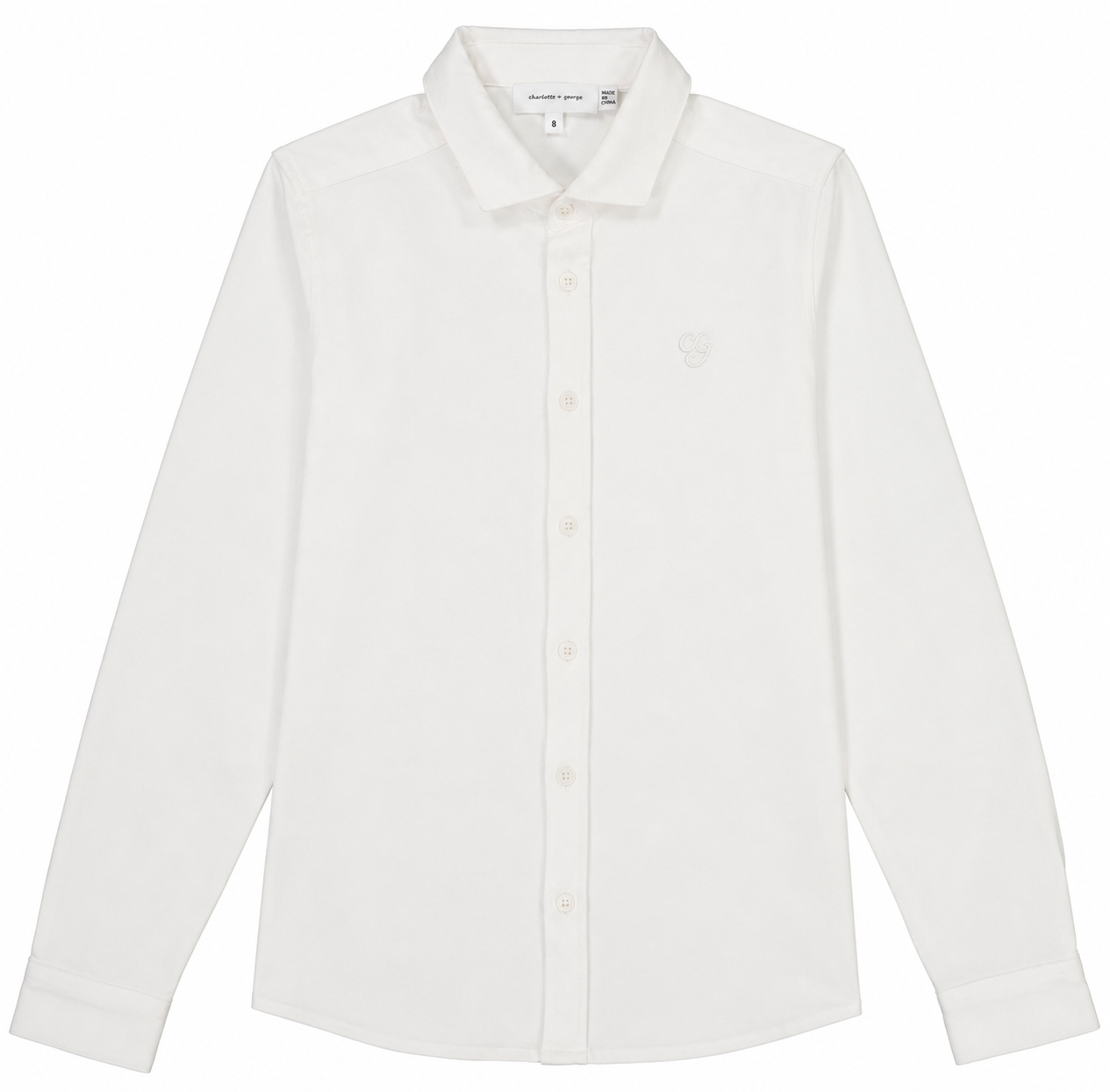 Charlotte & George Boys Long Sleeve Dress Shirt - WB6CP7447BS