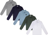 3 Buttons Boys Long Sleeve Polo Shirt - Classic