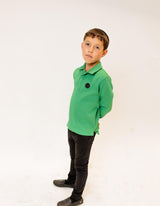 3 Buttons Boys Long Sleeve Polo Shirt - Sweatshirt
